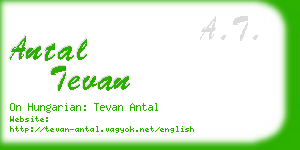 antal tevan business card